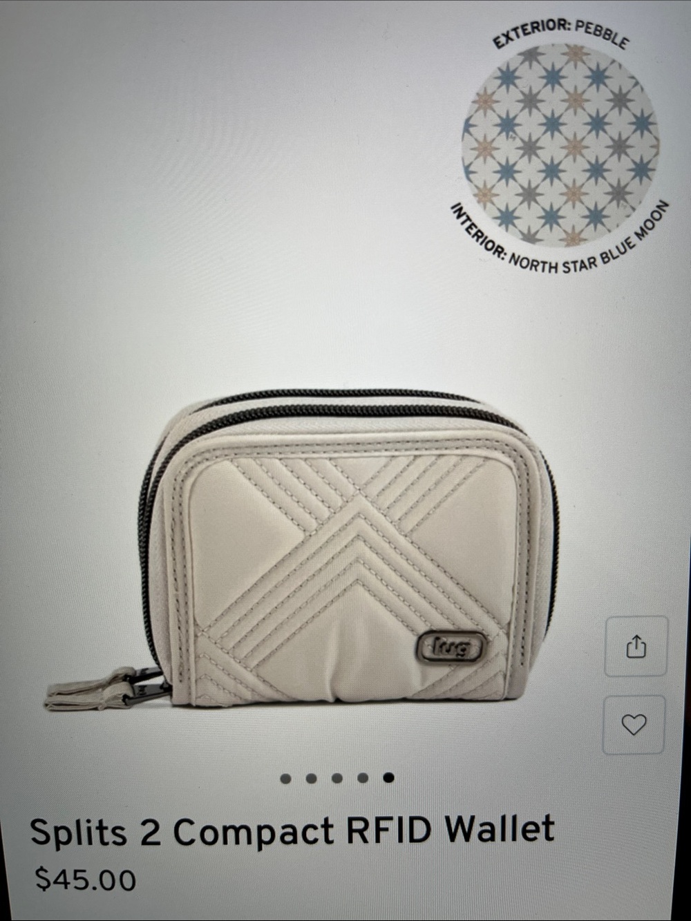 LUG - NWOT - Splits 2 Compact RFID Wallet - Only 1 available now in Rosy Glow - Picture 13 of 16